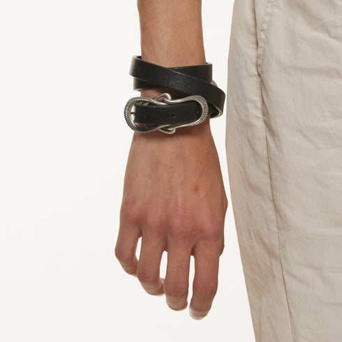 JULIUS 077ACU33 BK x SV / Ouroboros Bracelet