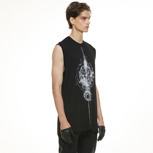 JULIUS 937CPM3 Black / Mantra Sleeve Less Top