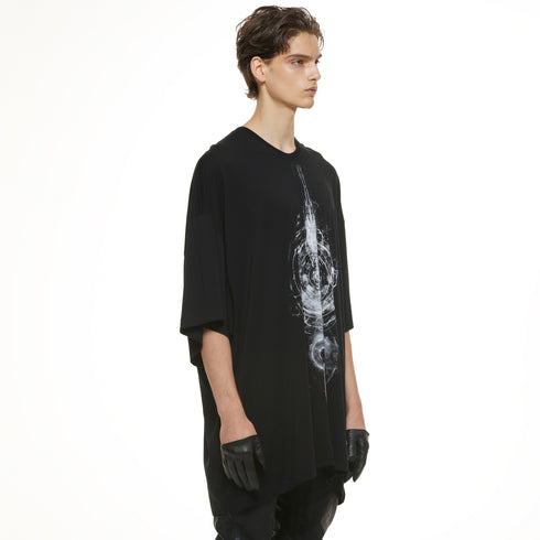 JULIUS 937CPM1 Black / Mantra Big T-Shirt