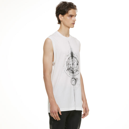 JULIUS 937CPM3 Off White / Mantra Sleeve Less Top