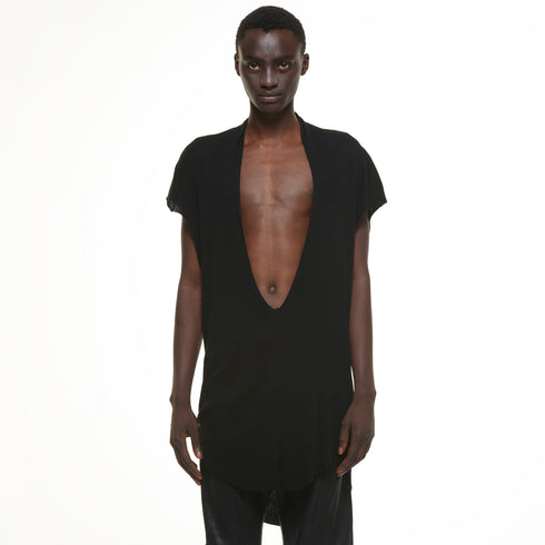 JULIUS 937CUM24 Black / Slit Neck Top