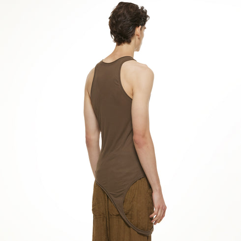 JULIUS 937CUM31 Brown / Strap Tank Top