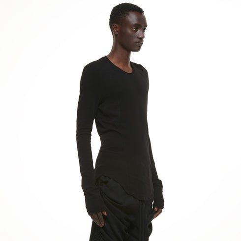 JULIUS 937CUM20 Black / Seamed Skinny Top