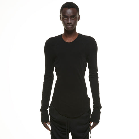 JULIUS 937CUM20 Black / Seamed Skinny Top
