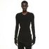 JULIUS 937CUM20 Black / Seamed Skinny Top