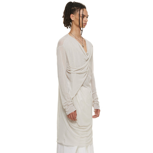 JULIUS 937CUM9 Plaster / Drop Neck Drape Top