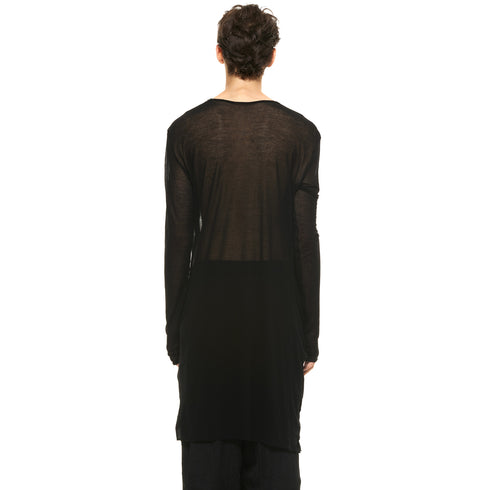 JULIUS 937CUM9 Black / Drop Neck Drape Top