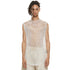 JULIUS 937CUM30-P Off White / Sheer Sleeve Less Top