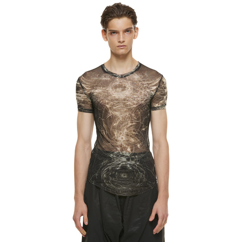 JULIUS 937CUM29-P Black / Sheer Hs Top