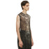 JULIUS 937CUM30-P Black / Sheer Sleeve Less Top
