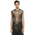 JULIUS 937CUM30-P Black / Sheer Sleeve Less Top