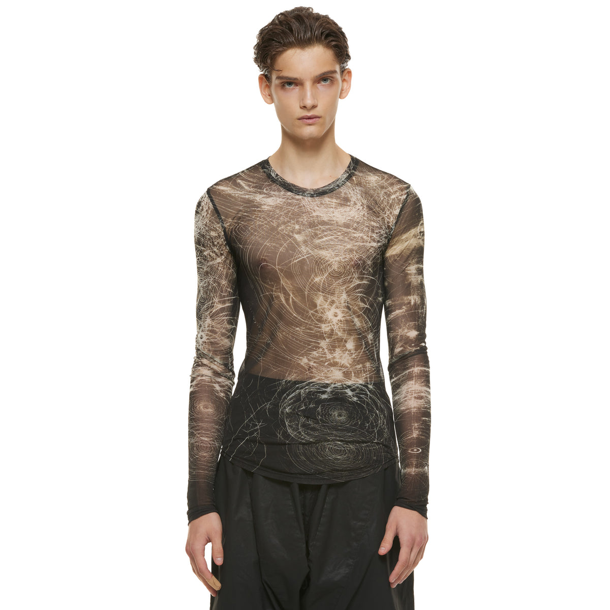 Sheer Ls Top Black 937CUM28-P – JULIUS TOKYO STORE