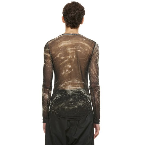 JULIUS 937CUM28-P Black / Sheer Ls Top