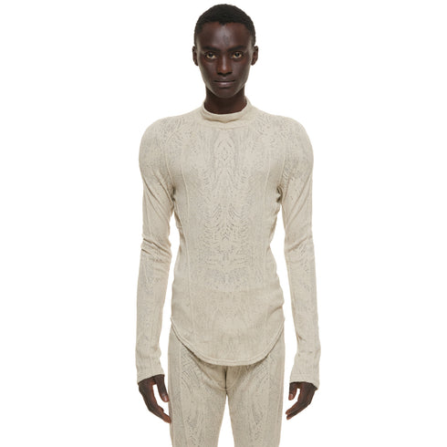 JULIUS 937CUM5 Sand / Seamed Skinny Top