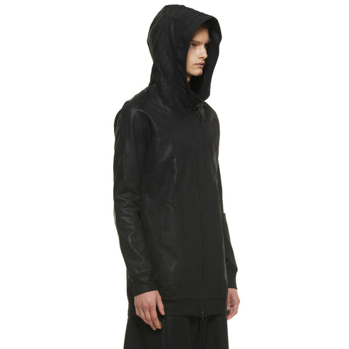 JULIUS 937CUM1-C Black / Seamed Hoodie