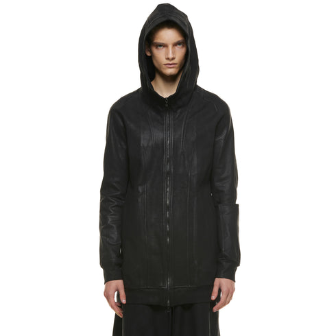 JULIUS 937CUM1-C Black / Seamed Hoodie