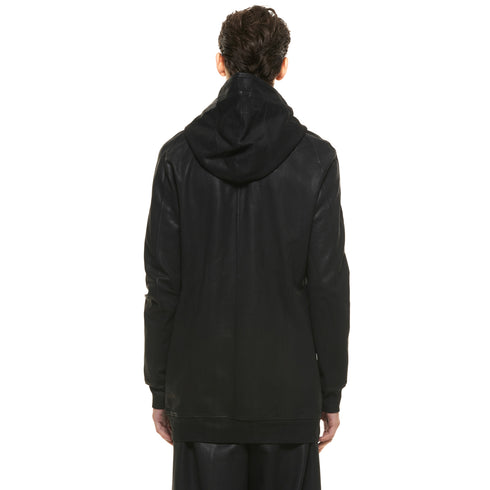 JULIUS 937CUM1-C Black / Seamed Hoodie