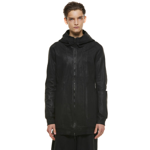 JULIUS 937CUM1-C Black / Seamed Hoodie