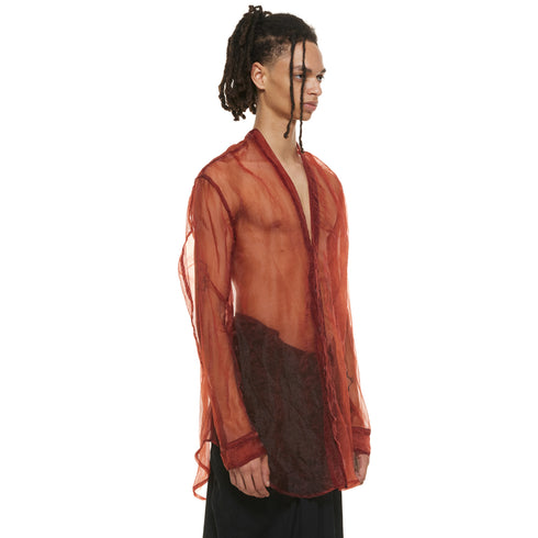 JULIUS 937SHM8 Blood / Slit Neck Shirt