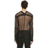 JULIUS 937SHM8 Black / Slit Neck Shirt