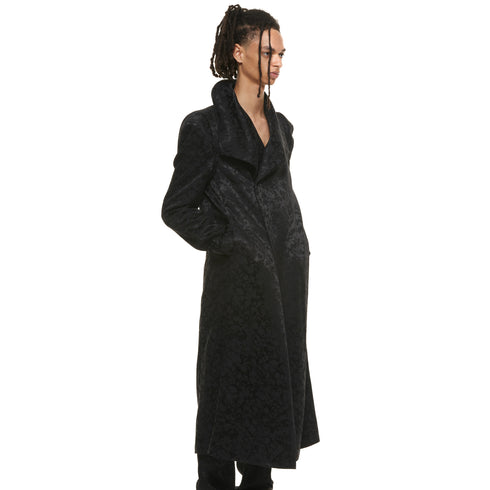 JULIUS 937COM1 Black / Covered Neck Coat