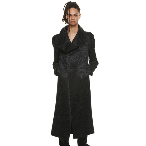 JULIUS 937COM1 Black / Covered Neck Coat
