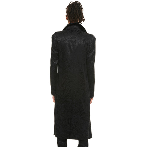 JULIUS 937COM1 Black / Covered Neck Coat