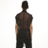 JULIUS 937SHM10 Black / Slit Neck Shirt