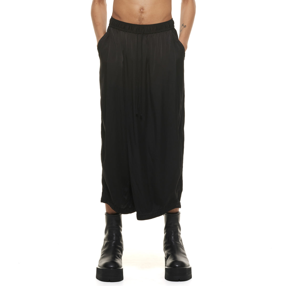 Over Wrapping Pants Black 937PAM24 – JULIUS TOKYO STORE