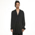 JULIUS 937SHM3 Black / Slit Neck Shirt