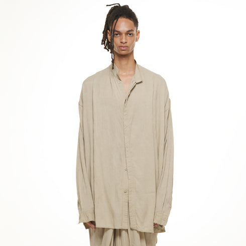 JULIUS 937SHM6 Sand / Tuck Shirt