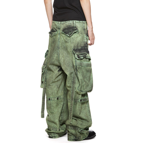 JULIUS 077PAM1 Green / Gasmask Cargo Pants