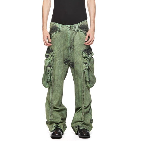 JULIUS 077PAM1 Green / Gasmask Cargo Pants