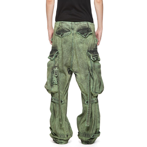 JULIUS 077PAM1 Green / Gasmask Cargo Pants