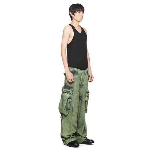 JULIUS 077PAM1 Green / Gasmask Cargo Pants