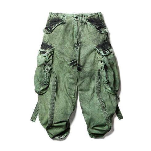 JULIUS 077PAM1 Green / Gasmask Cargo Pants