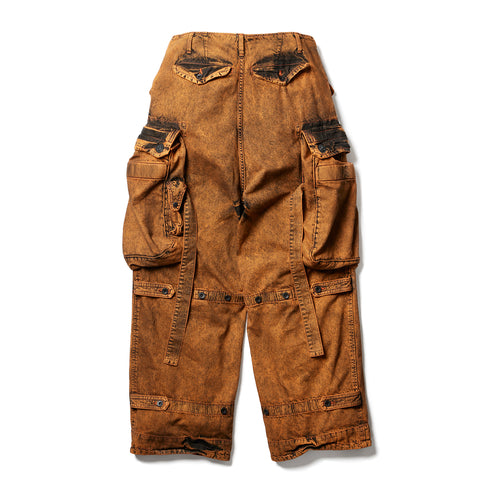 JULIUS 077PAM1 Orange / Gasmask Cargo Pants