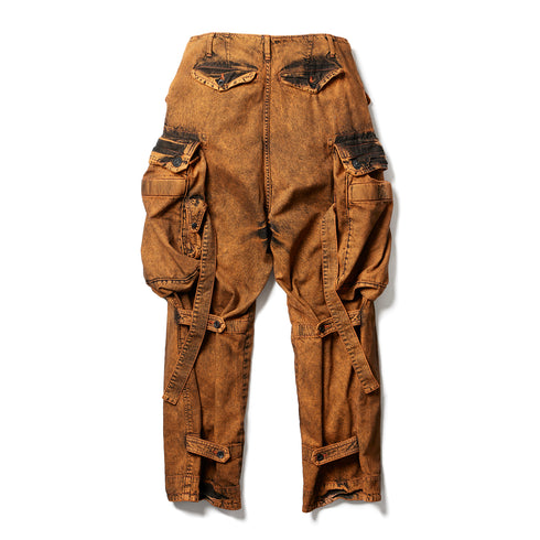 JULIUS 077PAM1 Orange / Gasmask Cargo Pants