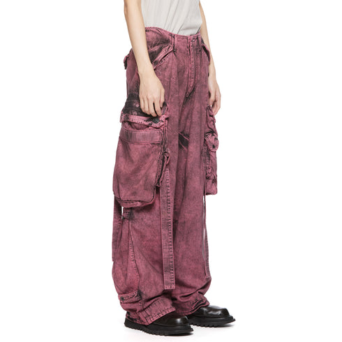 JULIUS 077PAM1 Pink / Gasmask Cargo Pants