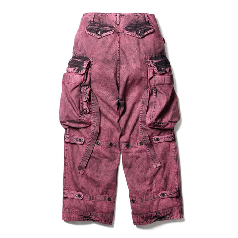 JULIUS 077PAM1 Pink / Gasmask Cargo Pants