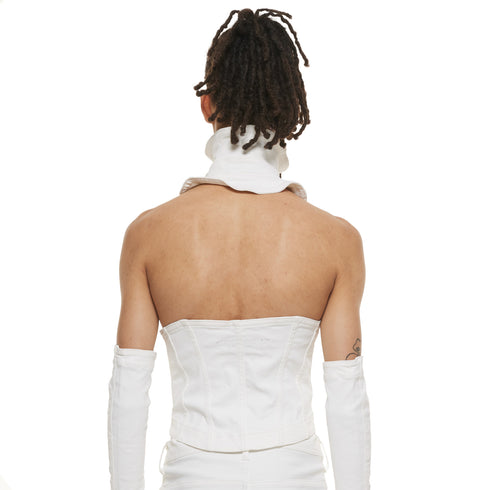 JULIUS 937ACU3 Off White / Seamed Corset