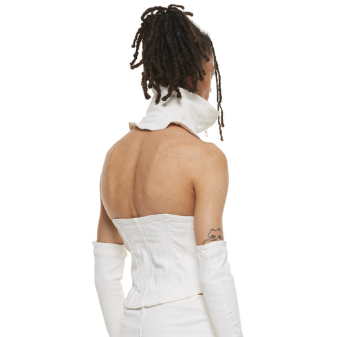JULIUS 937ACU3 Off White / Seamed Corset