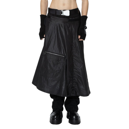 JULIUS 907SKU1 Black / Vessel Deform Skirt