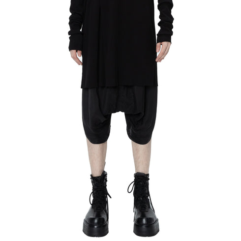 JULIUS 907PAM2 Black / Glide Drop Crotch Pants