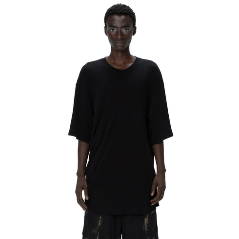 JULIUS 907CUM4 Black / Europa Drape T-Shirt