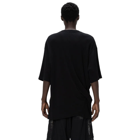 JULIUS 907CUM4 Black / Europa Drape T-Shirt