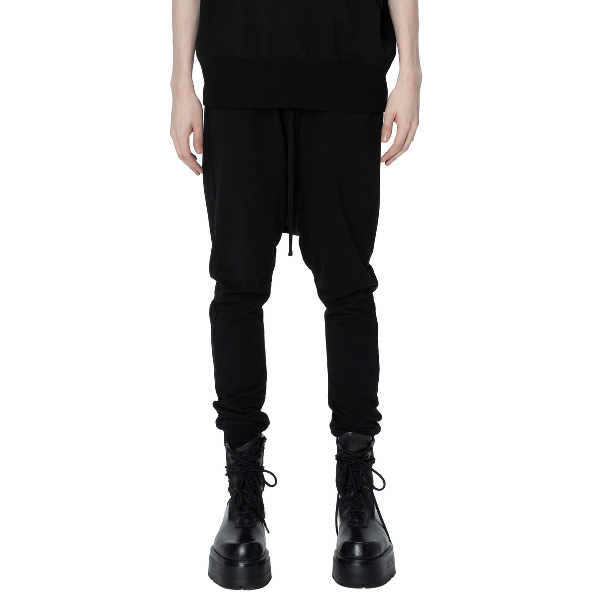 Outpsot Drop-Crotch Pants Black 907PAM11 – JULIUS TOKYO STORE