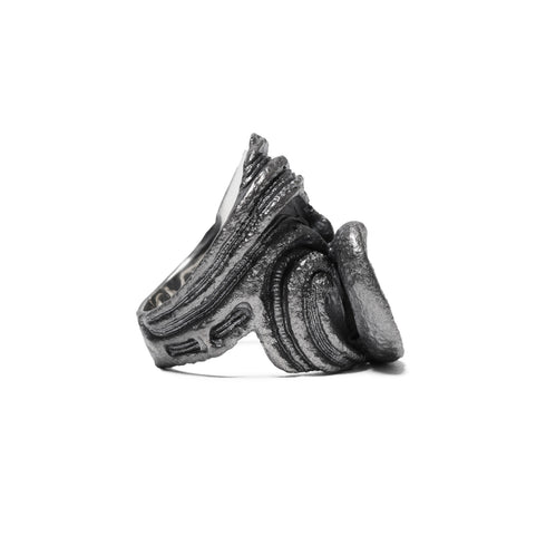 JULIUS 077ACU9 Silver / Dualflow Anima Ring Ver.4