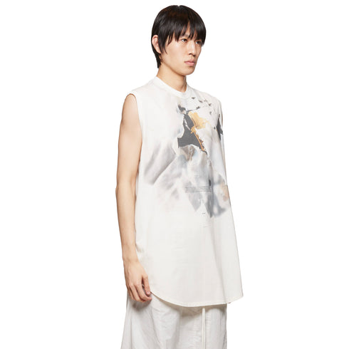 JULIUS 868CPM2 Off White / Stan Graphic Sleeve Less Tops