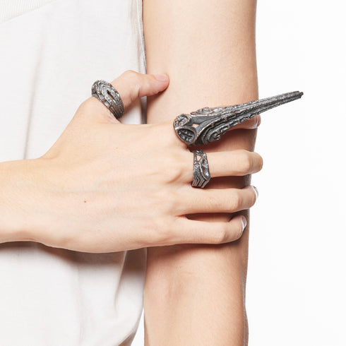 JULIUS 077ACU6 Silver / Dualflow Anima Ring Ver.1